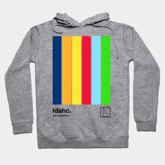 Idaho State Flag  // Original Minimalist Artwork Poster Design Hoodie by DankFutura